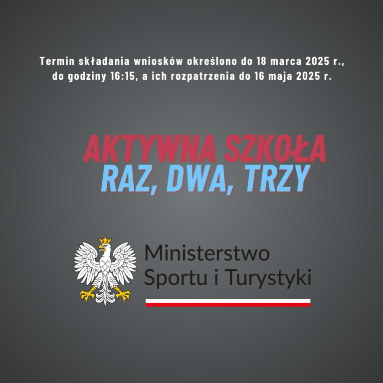Aktywna Szkoła – raz, dwa, trzy